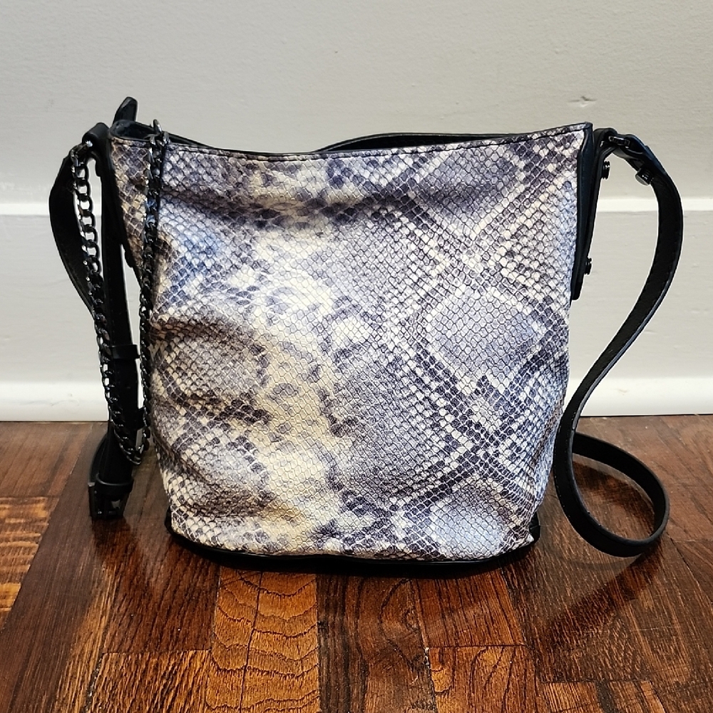Botkier Like New Leather Irving Mini Bucket Bag Crossbody with Extra Long STRAP